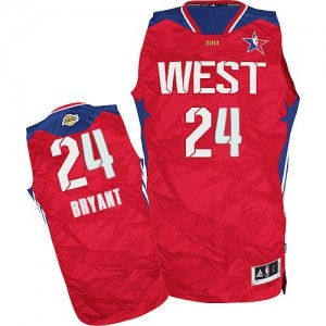 Los Angeles Lakers #24 Adidas 2013 All Star Rouge Authentic Maillot d'équipe de NBA en ligne pas chers - Kobe Bryant pour Homme