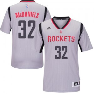 Maillot NBA Houston Rockets #32 KJ McDaniels Gris Adidas Swingman Alternate - Homme