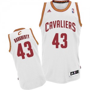 Cleveland Cavaliers Brad Daugherty #43 Home Swingman Maillot d'équipe de NBA - Blanc pour Homme