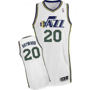 Utah Jazz Gordon Hayward #20 Home Authentic Maillot d'équipe de NBA - Blanc pour Homme