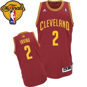 Maillot NBA Swingman Kyrie Irving #2 Cleveland Cavaliers Road 2015 The Finals Patch Vin Rouge - Enfants