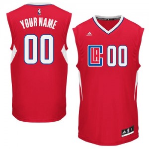 Maillot NBA Rouge Authentic Personnalisé Los Angeles Clippers Road Femme Adidas
