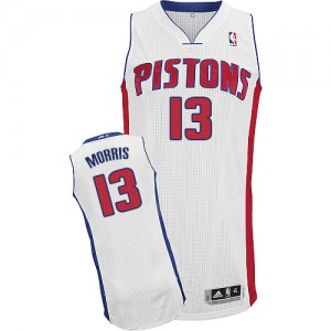 Detroit Pistons Marcus Morris #13 Home Authentic Maillot d'équipe de NBA - Blanc pour Homme