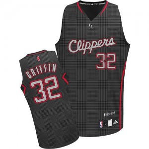 Maillot NBA Los Angeles Clippers #32 Blake Griffin Noir Adidas Authentic Rhythm Fashion - Homme