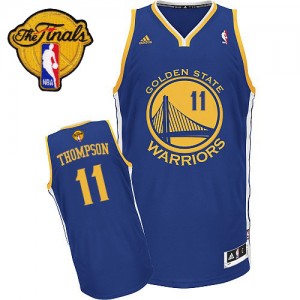 Maillot Adidas Bleu royal Road 2015 The Finals Patch Swingman Golden State Warriors - Klay Thompson #11 - Homme