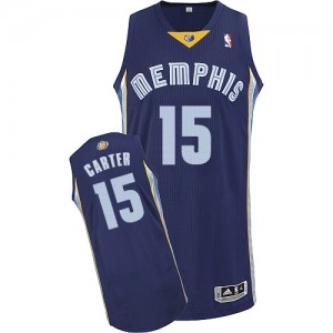 Maillot NBA Memphis Grizzlies #15 Vince Carter Bleu marin Adidas Authentic Road - Homme