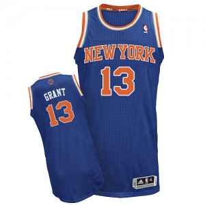 New York Knicks Jerian Grant #13 Road Authentic Maillot d'équipe de NBA - Bleu royal pour Homme