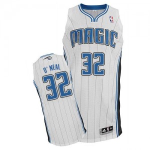 Maillot NBA Orlando Magic #32 Shaquille O'Neal Blanc Adidas Authentic Home - Homme