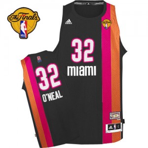 Maillot Swingman Miami Heat NBA ABA Hardwood Classic Finals Patch Noir - #32 Shaquille O'Neal - Homme