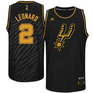 San Antonio Spurs Kawhi Leonard #2 Precious Metals Fashion Authentic Maillot d'équipe de NBA - Noir pour Homme