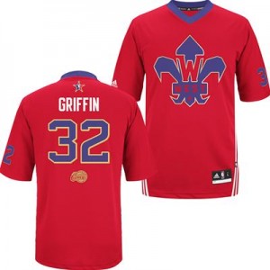 Maillot NBA Rouge Blake Griffin #32 Los Angeles Clippers 2014 All Star Swingman Homme Adidas