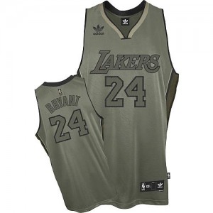 Maillot NBA Gris Kobe Bryant #24 Los Angeles Lakers Field Issue Swingman Homme Adidas