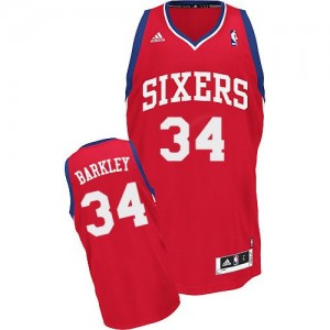 Philadelphia 76ers #34 Adidas Road Rouge Swingman Maillot d'équipe de NBA Prix d'usine - Charles Barkley pour Homme