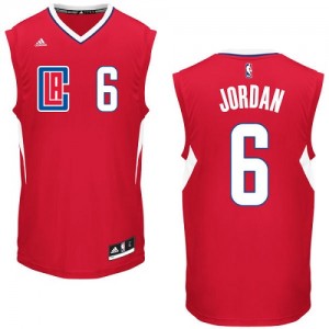 Los Angeles Clippers #6 Adidas Road Rouge Swingman Maillot d'équipe de NBA Vente pas cher - DeAndre Jordan pour Homme