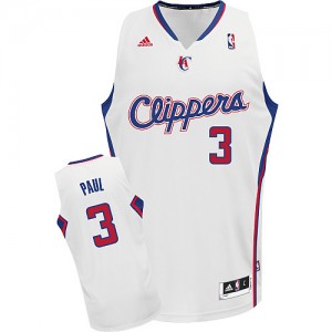 Maillot NBA Blanc Chris Paul #3 Los Angeles Clippers Home Swingman Enfants Adidas