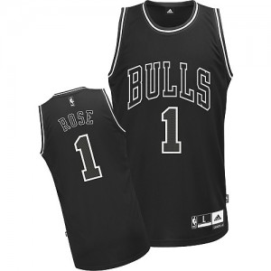 Maillot NBA Authentic Derrick Rose #1 Chicago Bulls Shadow Noir - Homme