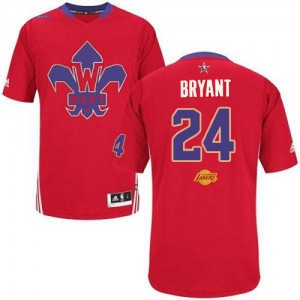 Maillot NBA Los Angeles Lakers #24 Kobe Bryant Rouge Adidas Swingman 2014 All Star - Homme