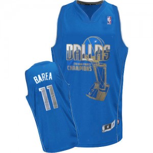 Maillot NBA Bleu Jose Barea #11 Dallas Mavericks Finals Champions Authentic Homme Adidas