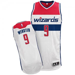 Maillot NBA Washington Wizards #9 Martell Webster Blanc Adidas Authentic Home - Homme