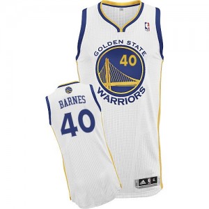 Golden State Warriors #40 Adidas Home Blanc Authentic Maillot d'équipe de NBA Magasin d'usine - Harrison Barnes pour Homme