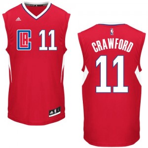 Los Angeles Clippers #11 Adidas Road Rouge Swingman Maillot d'équipe de NBA pas cher - Jamal Crawford pour Homme