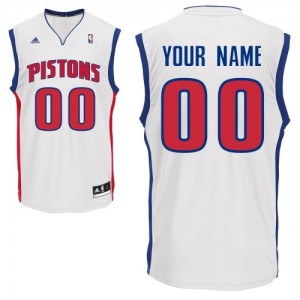 Detroit Pistons Personnalisé Adidas Home Blanc Maillot d'équipe de NBA Expédition rapide - Swingman pour Enfants