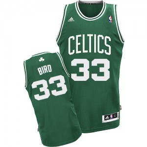 Boston Celtics Larry Bird #33 Road Swingman Maillot d'équipe de NBA - Vert (No Blanc) pour Homme