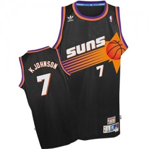 Maillot Swingman Phoenix Suns NBA Throwback Noir - #7 Kevin Johnson - Homme