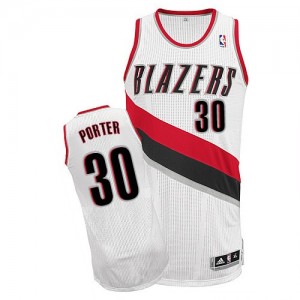 Portland Trail Blazers #30 Adidas Home Blanc Authentic Maillot d'équipe de NBA magasin d'usine - Terry Porter pour Homme