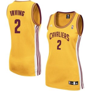 Cleveland Cavaliers #2 Adidas Alternate Or Authentic Maillot d'équipe de NBA en soldes - Kyrie Irving pour Femme