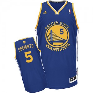 Maillot Adidas Bleu royal Road Swingman Golden State Warriors - Marreese Speights #5 - Homme