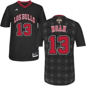 Maillot NBA Authentic Joakim Noah #13 Chicago Bulls New Latin Nights Noir - Homme