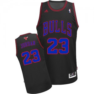 Maillot Authentic Chicago Bulls NBA Noir Bleu - #23 Michael Jordan - Enfants