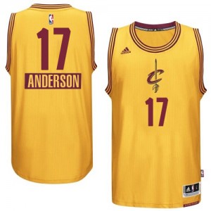 Maillot Adidas Or 2014-15 Christmas Day Authentic Cleveland Cavaliers - Anderson Varejao #17 - Homme