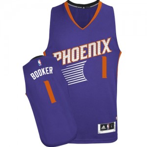 Maillot Adidas Violet Road Authentic Phoenix Suns - Devin Booker #1 - Homme