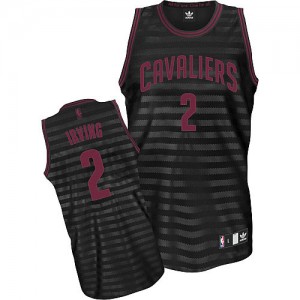 Maillot NBA Gris noir Kyrie Irving #2 Cleveland Cavaliers Groove Authentic Homme Adidas