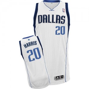Maillot Adidas Blanc Home Authentic Dallas Mavericks - Devin Harris #20 - Homme