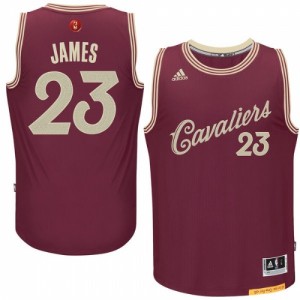 Maillot NBA Cleveland Cavaliers #23 LeBron James Rouge Adidas Swingman 2015-16 Christmas Day - Homme