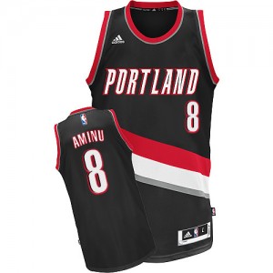 Maillot NBA Noir Al-Farouq Aminu #8 Portland Trail Blazers Road Swingman Homme Adidas