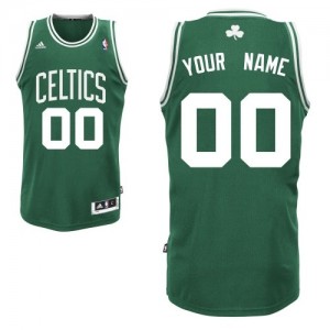 Maillot NBA Vert (No Blanc) Swingman Personnalisé Boston Celtics Road Homme Adidas