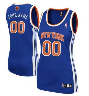 Maillot NBA New York Knicks Personnalisé Authentic Bleu royal Adidas Road - Femme