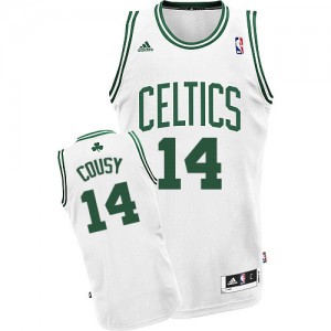 Boston Celtics Bob Cousy #14 Home Swingman Maillot d'équipe de NBA - Blanc pour Homme
