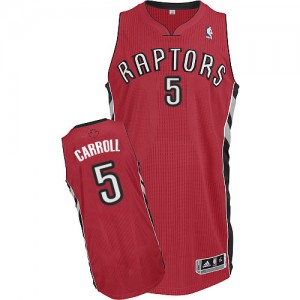 Toronto Raptors DeMarre Carroll #5 Road Authentic Maillot d'équipe de NBA - Rouge pour Homme