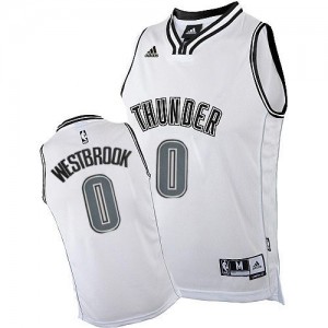 Oklahoma City Thunder Russell Westbrook #0 Swingman Maillot d'équipe de NBA - Blanc pour Homme