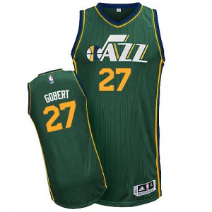 Maillot NBA Vert Rudy Gobert #27 Utah Jazz Alternate Authentic Homme Adidas