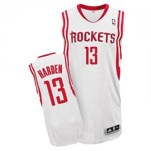 Maillot Authentic Houston Rockets NBA Home Blanc - #13 James Harden - Homme