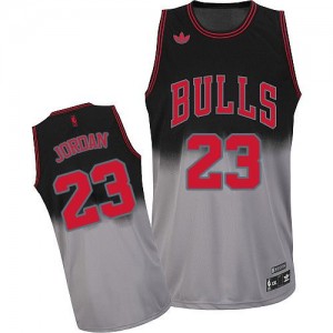 Maillot Adidas Gris noir Fadeaway Fashion Swingman Chicago Bulls - Michael Jordan #23 - Homme