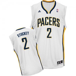 Maillot NBA Indiana Pacers #2 Rodney Stuckey Blanc Adidas Swingman Home - Homme