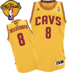 Cleveland Cavaliers Matthew Dellavedova #8 Alternate 2015 The Finals Patch Authentic Maillot d'équipe de NBA - Or pour Homme