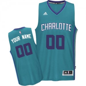 Maillot NBA Charlotte Hornets Personnalisé Authentic Bleu clair Adidas Road - Femme